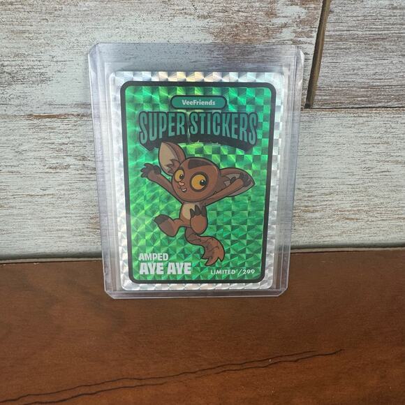 SEE PHOTOS Veefriends Road to Veecon Amped Aye Aye Green Ice Sticker + Core Pin - Picture 2 of 11